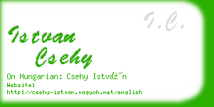 istvan csehy business card